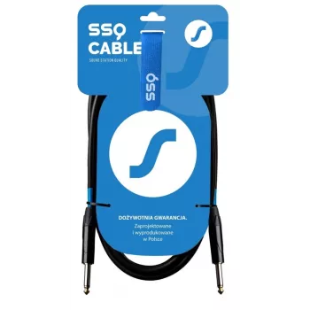 SSQ JMPJMP7 - 6.35mm TS Mono Jack Instrument Cable - 7m, Black