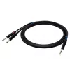 SSQ JSJM2 SS-1453 Kabelis Jack Stereo - 2x Jack Mono 2 m Melns
