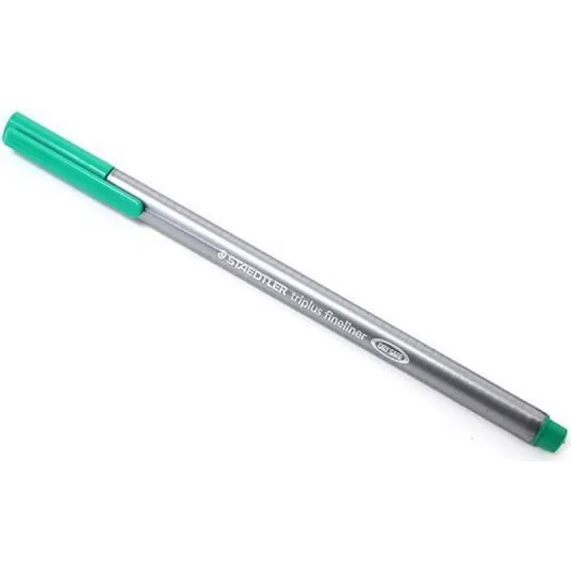 STAEDTLER triplus Fineliner 334-5 zaļš 0,3 mm trīsstūrveida korpuss DRY SAFE mazgājams