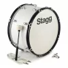 Stagg MABD-2010 20 inch Marching Bass Drum with Carrier and Beater, White
