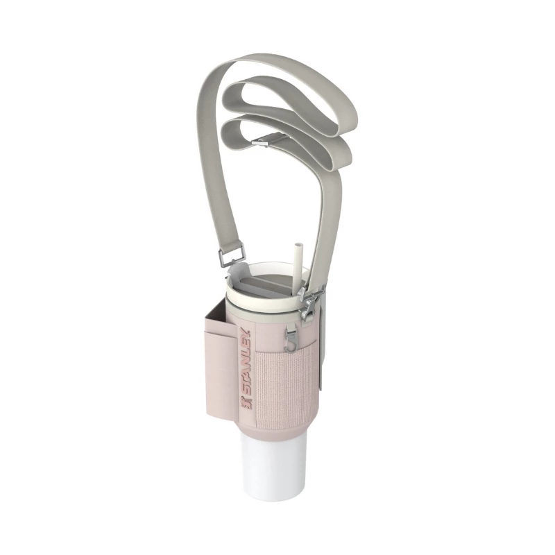 STANLEY All-Day Quencher Carry-All aizsargājošs pārnēsāšanas maciņš 1,18L termokrūzei ar salmiņu, gaiši rozā