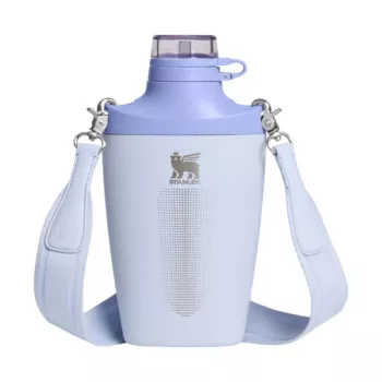 STANLEY Cross Bottle 0,68L termoss ar plecu siksnu, gaiši zils