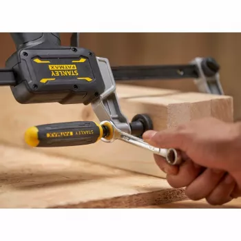 STANLEY FATMAX FMHT83008-0 Smagās slodzes F-skava 460 mm ar ātru atbrīvošanu, melna/pelēka/dzeltena