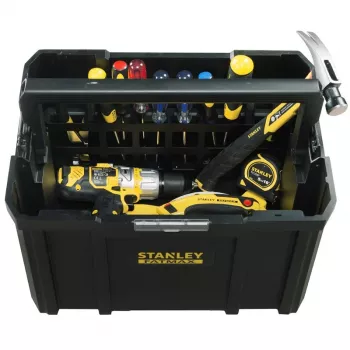 STANLEY FMST1-75794 TSTAK dziļā instrumentu uzglabāšanas kaste ar paplāti, 23 L, melna/dzeltena