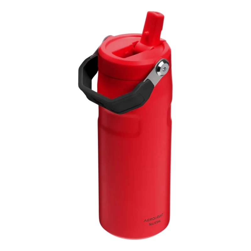 STANLEY IceFlow Bottle Flip Straw 2.0 0,47L tumši sarkans termoss ar salmiņu