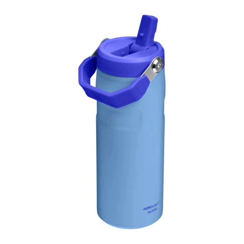 STANLEY IceFlow Bottle Flip Straw 2.0 0,47L gaiši zila termosa pudele ar salmiņu