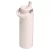 STANLEY IceFlow Bottle Flip Straw 2.0 0,71L gaiši rozā (Guava) - 24oz (710 ml) atkārtoti lietojama nerūsējošā tērauda ūdens pudele ar nolokāmu salmiņu vāciņu, divslāņu vakuuma izolācija, neizplūstoša, bez BPA, mazgājama trauku mazgājamā mašīnā