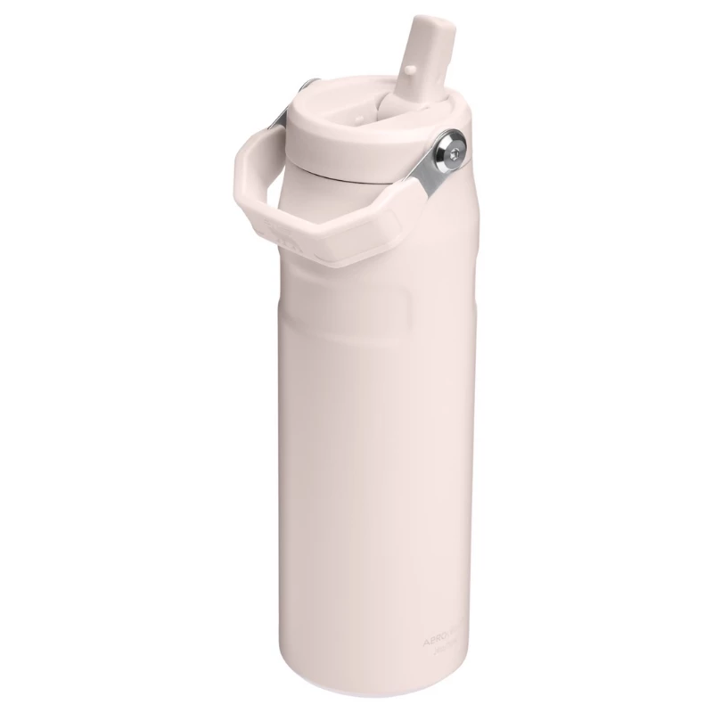 STANLEY IceFlow Bottle Flip Straw 2.0 0,71L gaiši rozā (Guava) - 24oz (710 ml) atkārtoti lietojama nerūsējošā tērauda ūdens pudele ar nolokāmu salmiņu vāciņu, divslāņu vakuuma izolācija, neizplūstoša, bez BPA, mazgājama trauku mazgājamā mašīnā