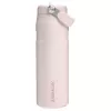 STANLEY IceFlow Bottle Flip Straw 2.0 0,71L gaiši rozā (Guava) - 24oz (710 ml) atkārtoti lietojama nerūsējošā tērauda ūdens pudele ar nolokāmu salmiņu vāciņu, divslāņu vakuuma izolācija, neizplūstoša, bez BPA, mazgājama trauku mazgājamā mašīnā
