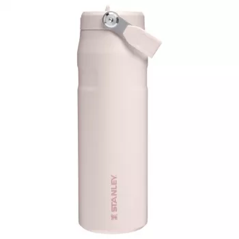 STANLEY IceFlow Bottle Flip Straw 2.0 0,71L gaiši rozā (Guava) - 24oz (710 ml) atkārtoti lietojama nerūsējošā tērauda ūdens pudele ar nolokāmu salmiņu vāciņu, divslāņu vakuuma izolācija, neizplūstoša, bez BPA, mazgājama trauku mazgājamā mašīnā