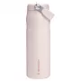 STANLEY IceFlow Bottle Flip Straw 2.0 0,71L gaiši rozā (Guava) - 24oz (710 ml) atkārtoti lietojama nerūsējošā tērauda ūdens pudele ar nolokāmu salmiņu vāciņu, divslāņu vakuuma izolācija, neizplūstoša, bez BPA, mazgājama trauku mazgājamā mašīnā