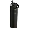 STANLEY IceFlow Bottle Flip Straw 2.0 1,06L melna termosa pudele ar salmiņu