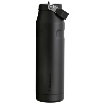 STANLEY IceFlow Bottle Flip Straw 2.0 1,06L melna termosa pudele ar salmiņu
