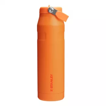 STANLEY IceFlow Bottle Flip Straw 2.0 1.06L oranža - Noplūdes drošs atlokāma salmiņa vāciņš, divkāršas sienas vakuuma izolēta nerūsējošā tērauda termoss