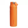 STANLEY IceFlow Bottle Flip Straw 2.0 1.06L oranža - Noplūdes drošs atlokāma salmiņa vāciņš, divkāršas sienas vakuuma izolēta nerūsējošā tērauda termoss