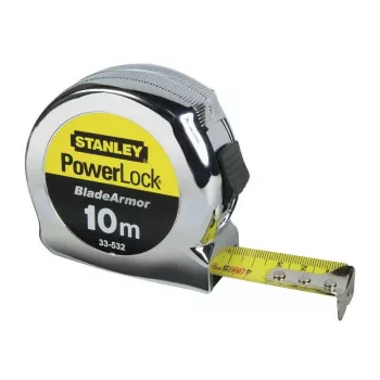 STANLEY Micro Powerlock 10m kabeļa spole – 4 Schuko kontaktligzdas, IP44, termiskā aizsardzība, 3G1.5mm² H05VV-F, 3500W attīta