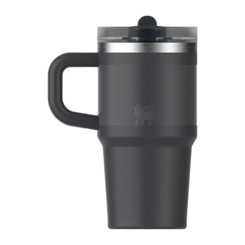 STANLEY Quencher ProTour Flip Straw termosskrūzējs 0,59L melns termokrūze ar salmiņu