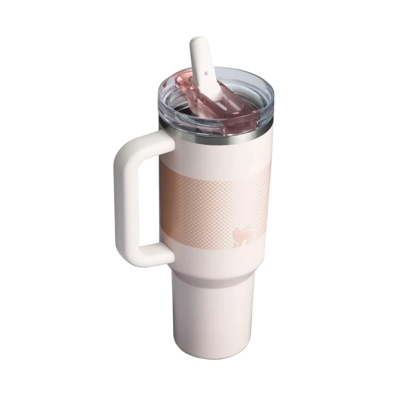 STANLEY Quencher ProTour Flip Straw termokrūze ar salmiņu 1,18L gaiši rozā