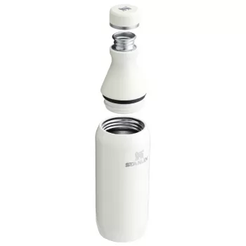 STANLEY The All Day Slim Bottle 0,35L spīdīgi krēmkrāsas vakuuma izolēta nerūsējošā tērauda pudele