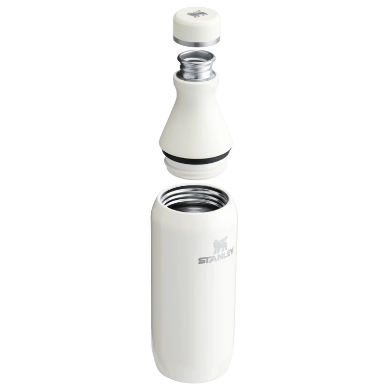 STANLEY The All Day Slim Bottle 0,35L spīdīgi krēmkrāsas vakuuma izolēta nerūsējošā tērauda pudele