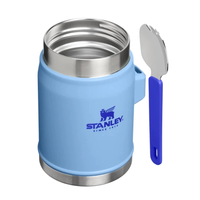 STANLEY The Legendary termoss ēdienam + dakšiņa-karote 0.4L gaiši zils