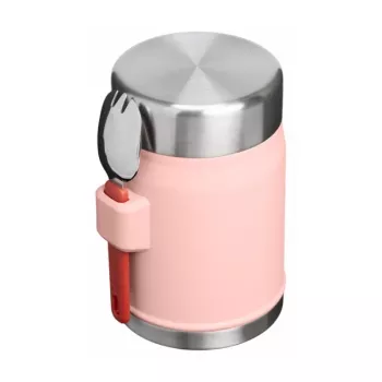 STANLEY The Legendary ēdiena termoss + dakšiņa-karote 0.4L persiku rozā