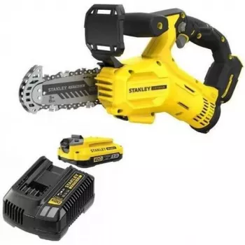 STANLEY V20 18V Bezvada motorzāģis SFMCPS415D1 15cm Atzarošanas zāģis ar 2.0Ah akumulatoru un lādētāju
