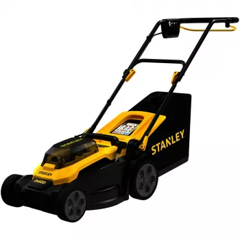 STANLEY V20 Bezvadu zāles pļāvējs 36V (2x18V) Melns/Dzeltens, 2x 4.0Ah Li-Ion akumulatori