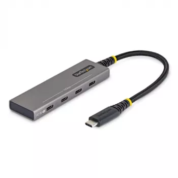 StarTech 4-Port USB-C Hub - 10 Gbps, 100W PD uzlāde, pārstrāvas aizsardzība, PCR alumīnijs - 3x USB-C 3.2 Gen 2 + 1x USB-C 3.2 Gen 2 (Power Delivery) - galddatoram
