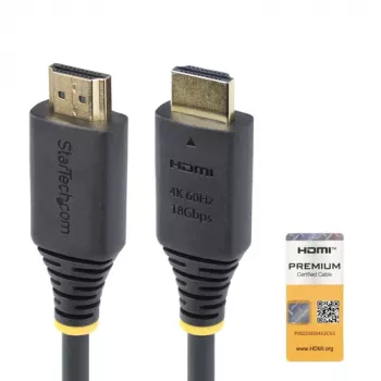 StarTech.com 1,5m (4.9ft) Premium Certified High Speed HDMI kabelis, 4K60Hz, Melns