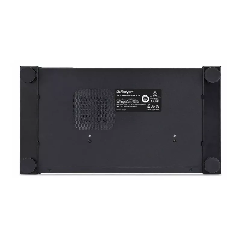 StarTech.com 10 portu USB-C uzlādes stacija - 60W uz portu, 350W kopā, USB PD 3.0, TAA atbilstība, galddatoram 10E-CHARGING-STATION