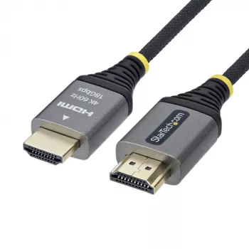 StarTech.com 1m Premium High Speed HDMI kabelis ar Ethernet - 4K 60Hz, HDMI vīrišķais uz vīrišķo, melns un sudraba
