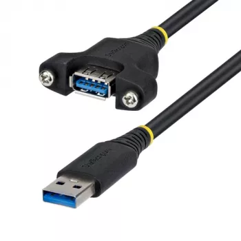 StarTech.com 2 m USB 3.0 Type-A pagarinājuma kabelis, vīriešu–sieviešu paneļa stiprinājums (USBPNLAFAM2M)