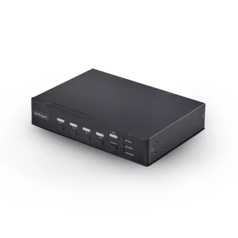 StarTech.com 4 portu DVI-I KVM slēdzis ar audio un USB 2.0 centrmezglu
