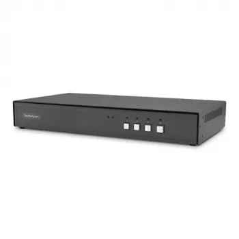 StarTech.com 4 portu KVM slēdzis ar audio un USB centrmezglu - DVI-I, 1920x1200, karstie taustiņi