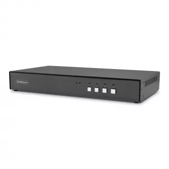 StarTech.com 4 portu KVM slēdzis ar audio un USB centrmezglu - DVI-I, 1920x1200, karstie taustiņi