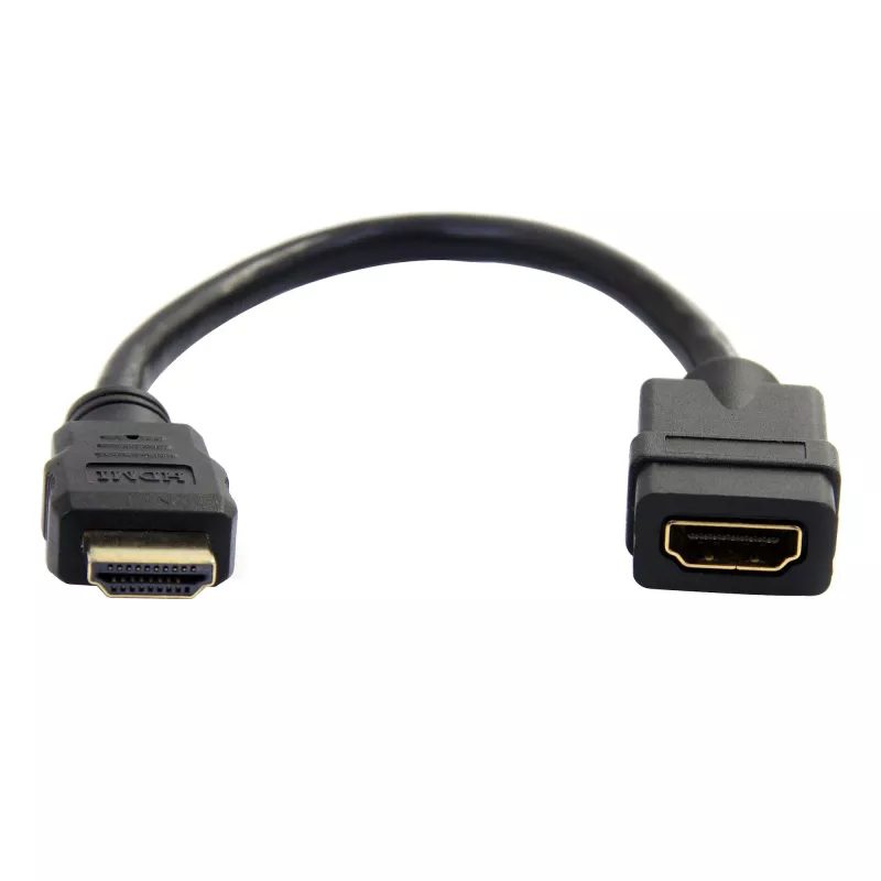 StarTech.com 6 collu HDMI pagarinātājkabelis, īss - 4K 30Hz, apzeltīts, melns