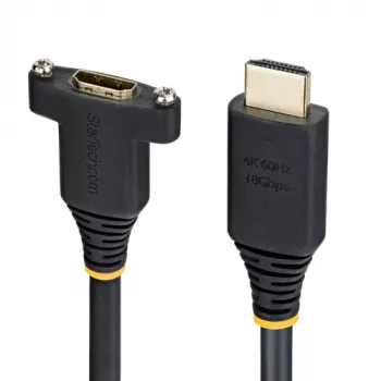 StarTech.com High Speed HDMI pagarinājuma kabelis ar Ethernet - HDMI vīrišķais uz HDMI sievišķo - 2 m - Melns - Panelī montējams, 1440p (UWQHD)