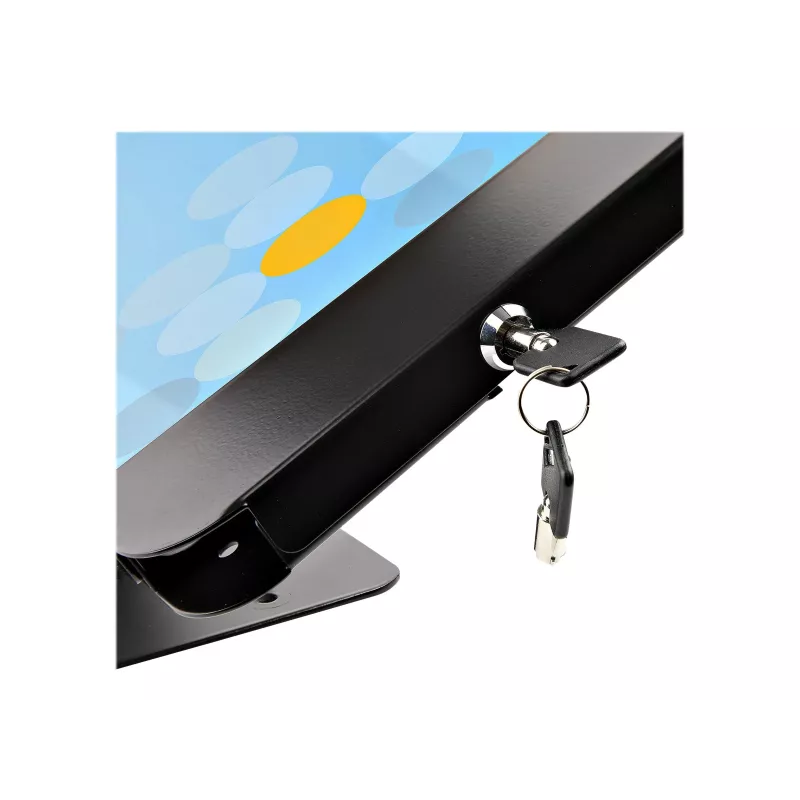 StarTech.com Secure Tablet Stand – Pretzādzību universāls planšetdatora turētājs planšetdatoriem līdz 10,5 collām, bloķējams galda K-Slot, VESA stiprinājums, sienas stiprinājums – drošības POS planšetdatora statīvs (SECTBLTPOS2)