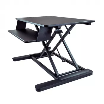 StarTech.com Sēdus-stāvus galda pārveidotājs ar tastatūras paplāti - 89 x 53 cm virsma - Ergonomisks augstuma regulējams stāvgalda pacēlājs - Piemērots 2 monitoriem - Iepriekš samontēts - Melns - 30 inch (76,2 cm) - 56 cm - 12,7 kg - 2,3 kg - Taisnstūra forma