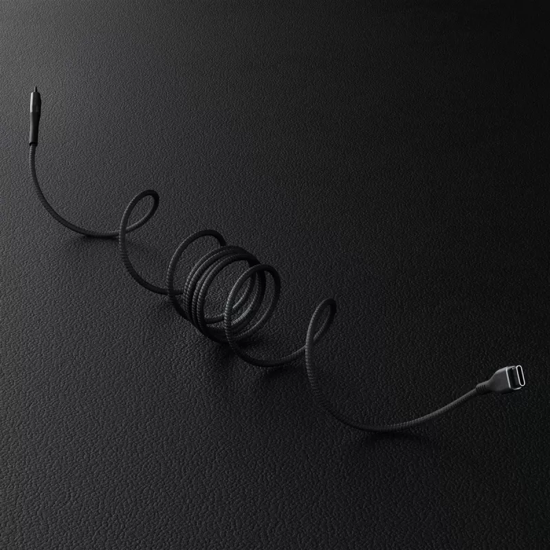 STATIK MagStack Pro magnētiskais kabelis USB-C uz USB-C 1m Melns