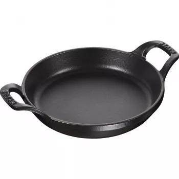 Staub apaļš cepamais un sautējamais trauks 16 cm 0,4 L čuguns melns