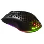 SteelSeries Aerox 3 Wireless optiskā spēļu pele - 18000 CPI, 80M klikšķi, RGB, Onyx - Atjaunota