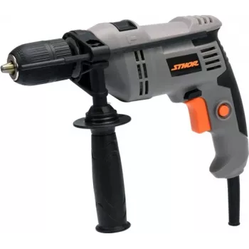 STHOR 78997 Triecienurbis 800W ar 13mm Atslēgas Patronu, 0-3000 RPM, 0-48000 BPM, Mainīgs Ātrums, Reversīvs, Papildu Rokturis, Dziļuma Ierobežotājs