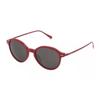 STING Unisex Saulesbrilles SST007510TA6 - Melns Acetāta Rāmis, Pelēkas Polikarbonāta Lēcas, UV400 Aizsardzība, 51mm Lēcas Platums