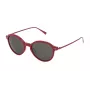 STING Unisex Saulesbrilles SST007510TA6 - Melns Acetāta Rāmis, Pelēkas Polikarbonāta Lēcas, UV400 Aizsardzība, 51mm Lēcas Platums