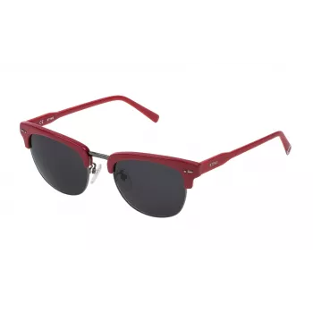 STING Unisex Sauļošanās Brilles SST02551568F Taisnstūra Spīdīgs Melns Rāmis Gradienta Pelēkas Lēcas 51/20/145 mm