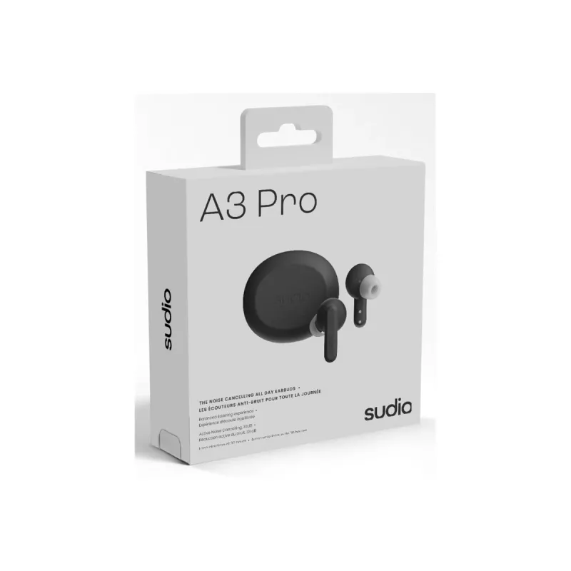 Sudio A3 Pro bezvadu austiņas, Bluetooth 5.4, Cloudy Black