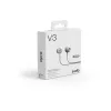Sudio V3 patiesi bezvadu austiņas ar USB-C uzlādes maciņu, diviem mikrofoniem, skārienjutīgām vadīklām, IPX4 aizsardzība pret šļakatām, pelēkbalts