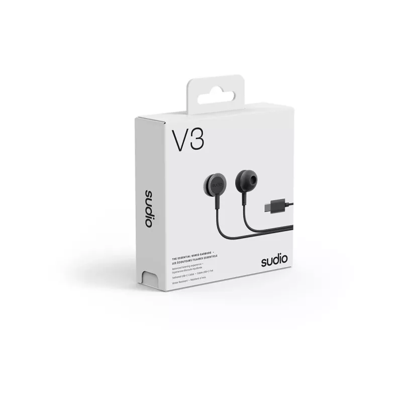 Sudio V3 bezvadu austiņas ar mikrofonu, USB-C uzlāde, Dusty Black
